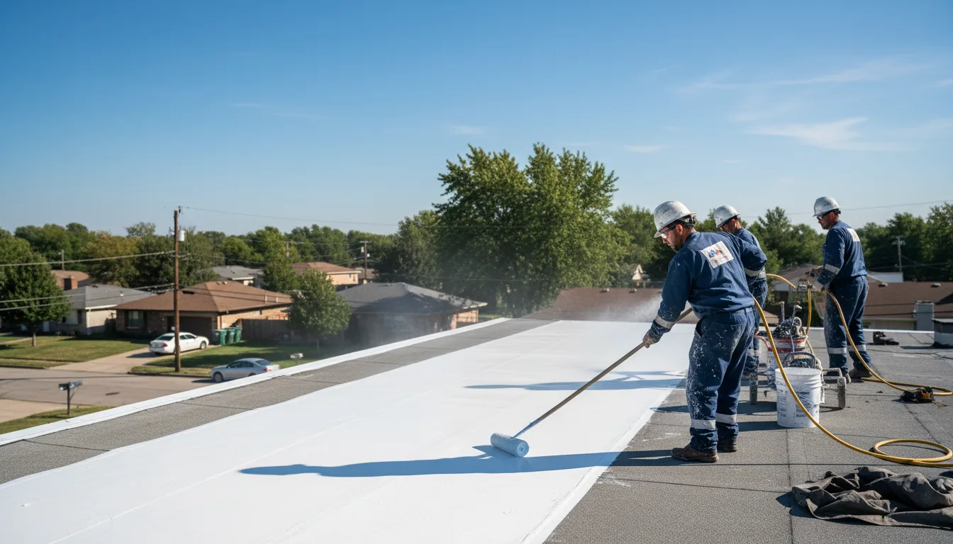 Commercial roof coating in Coulterville, IL near me